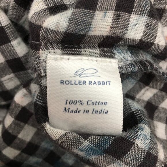 Roller Rabbit Women's Plaid Flannel Shirt Button Front Long Sleeves Large - Picture 7 of 8